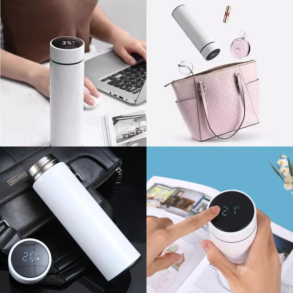 500ML Temperature Display Thermos Cup Stainless Steel Divided Thermos Bottle Outdoor Vacuum Insulated Cup Father's Day Gift