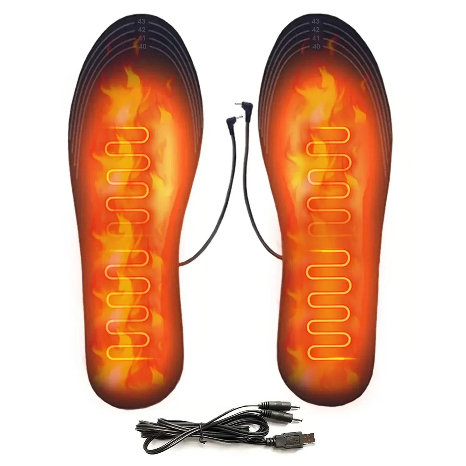 USB Heated Insoles Shoe Electric Foot Warming Pad Feet Warmer Sock Pad Mat Winter Outdoor Sports Heating Insole Winter Warm
