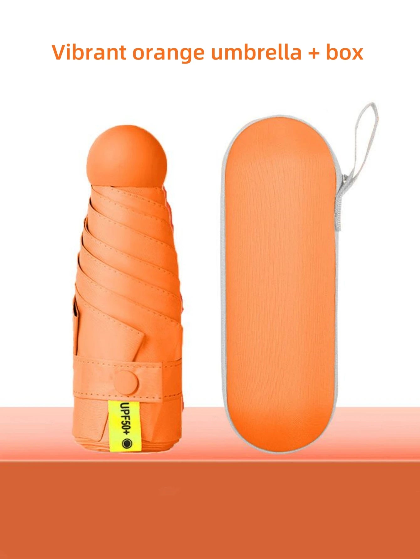 1pc Anti-Uv Mini Umbrella For Sunny And Rainy Days, Portable With Uv Coating And 6 Reinforced Ribs