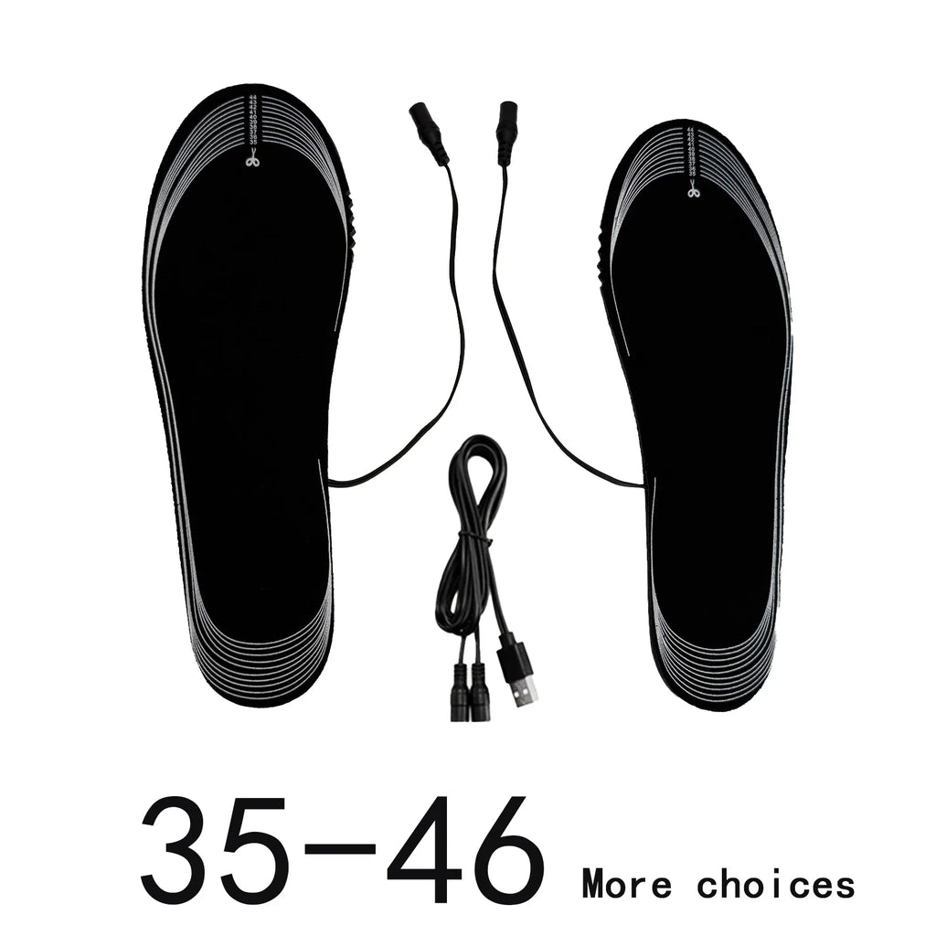 USB Heated Insoles Shoe Electric Foot Warming Pad Feet Warmer Sock Pad Mat Winter Outdoor Sports Heating Insole Winter Warm