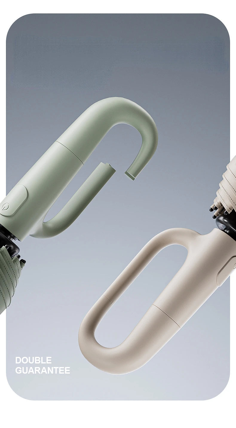 60K Buckle Men Women Umbrella  Fully Automatic Reverse Folding Umbrella with Windproof Reflective Stripe UV Umbrellas