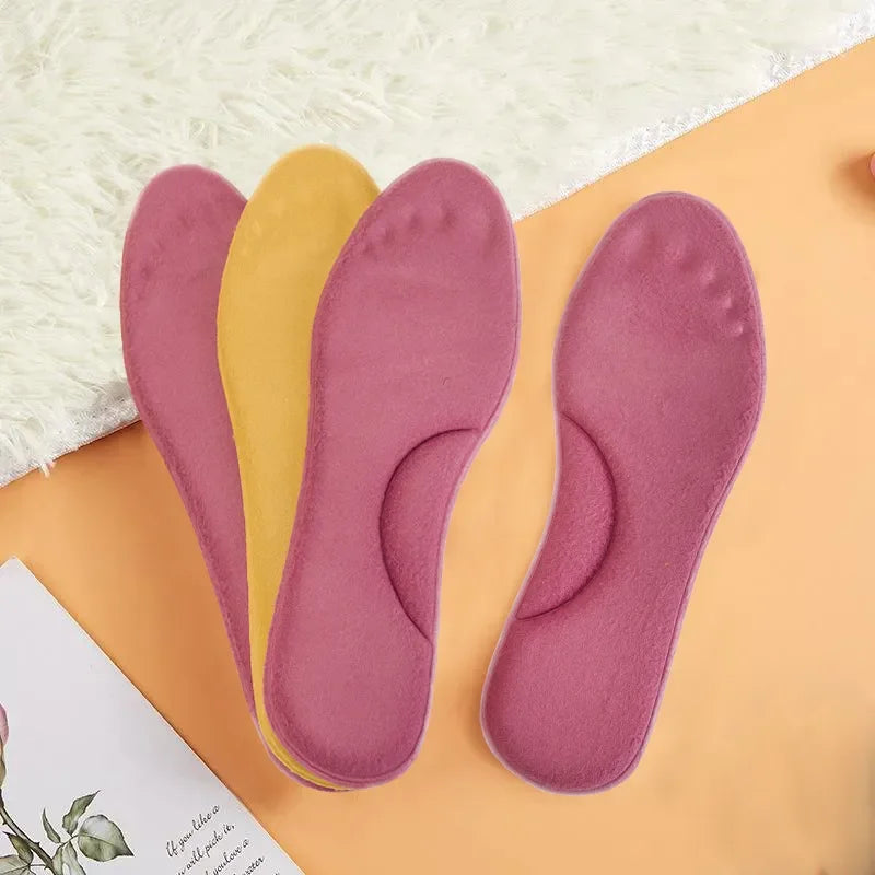 4D Massage Warm pile Shoes Insoles Super Soft Latex Sports Insole for Feet Running Basket Shoe Sole Arch Support Orthopedic