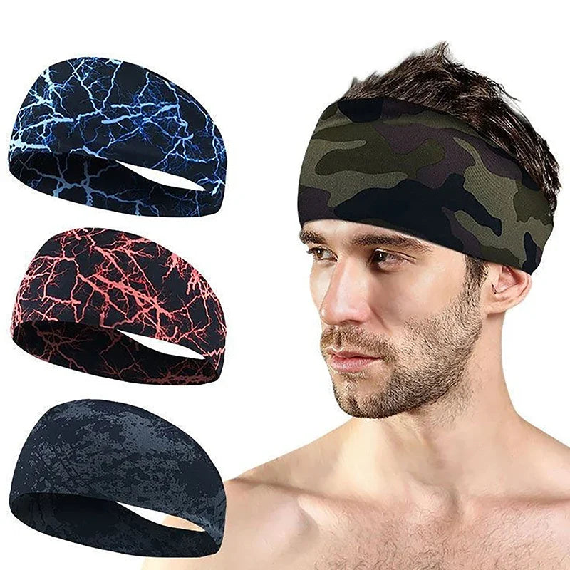 1PC Unisex Fitness Anti Sweating Band Running Headband Sports Absorbing Yoga Hair