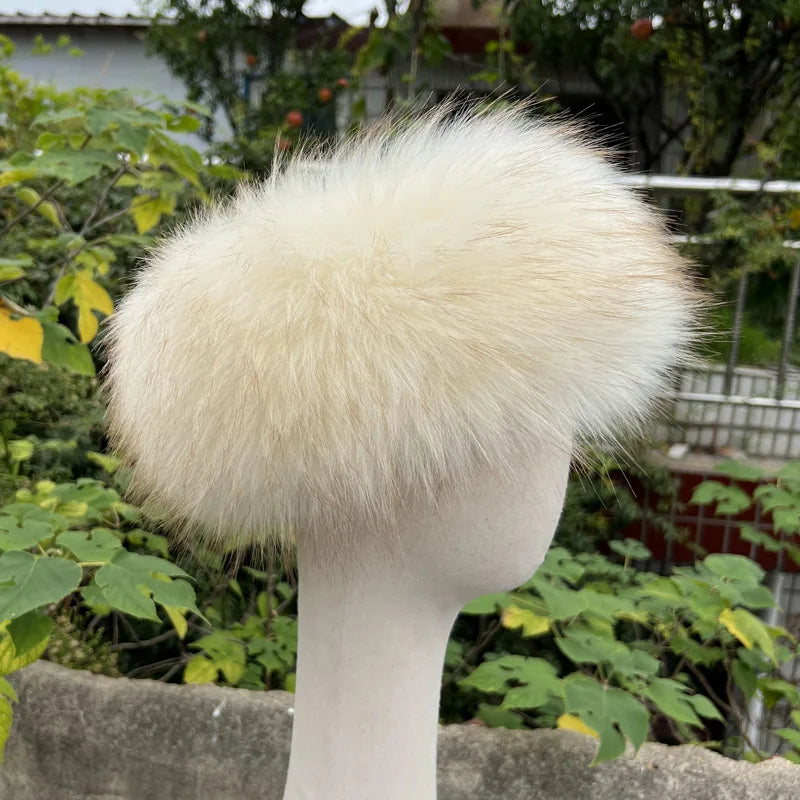 New Solid Color Plush Headband Winter Warm Faux Fur Hat Soft Elastic Beanies Coldproof Ear Warmer Adjustable Headbands For Women