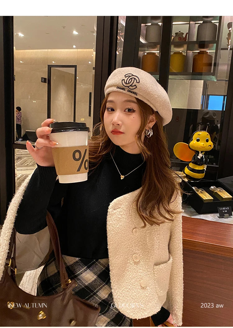 Women's Turtleneck Sweater Winter 2025 Retro with Velvet Lining Thickened Inner Wear Thermal Knitting Bottoming Shirt Pullovers