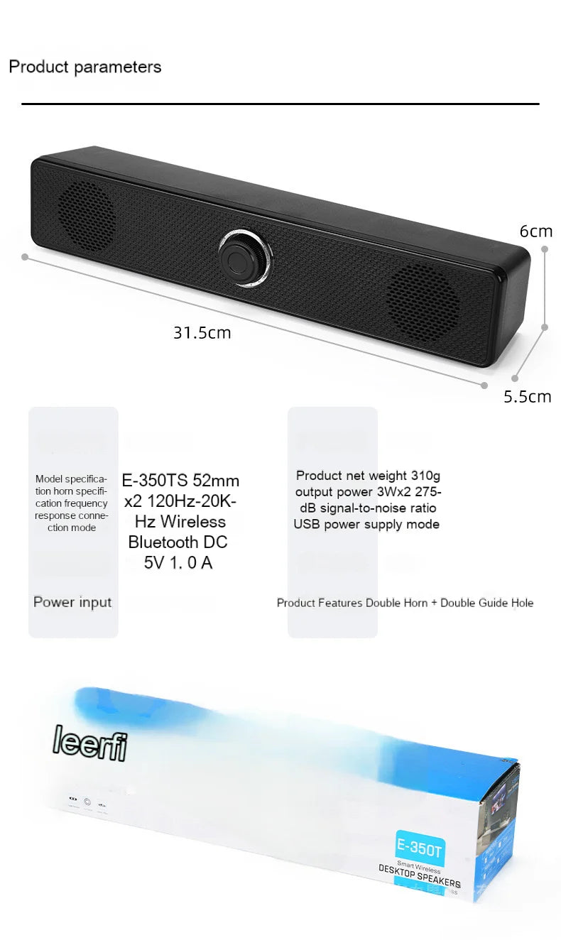 Computer Desktop High-quality Bluetooth Wired Dual-purpose High-volume Microphone Two-in-one Speaker