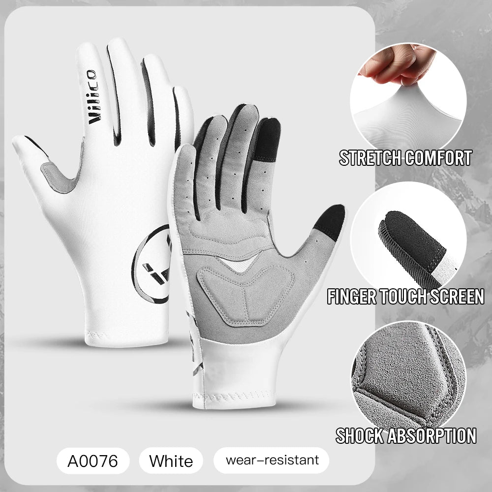 Vilico Professional Outdoor Cycling Gloves With Sensitive Touch Screen Shock Absorption Anti Slip Wear-resistant Riding Gloves