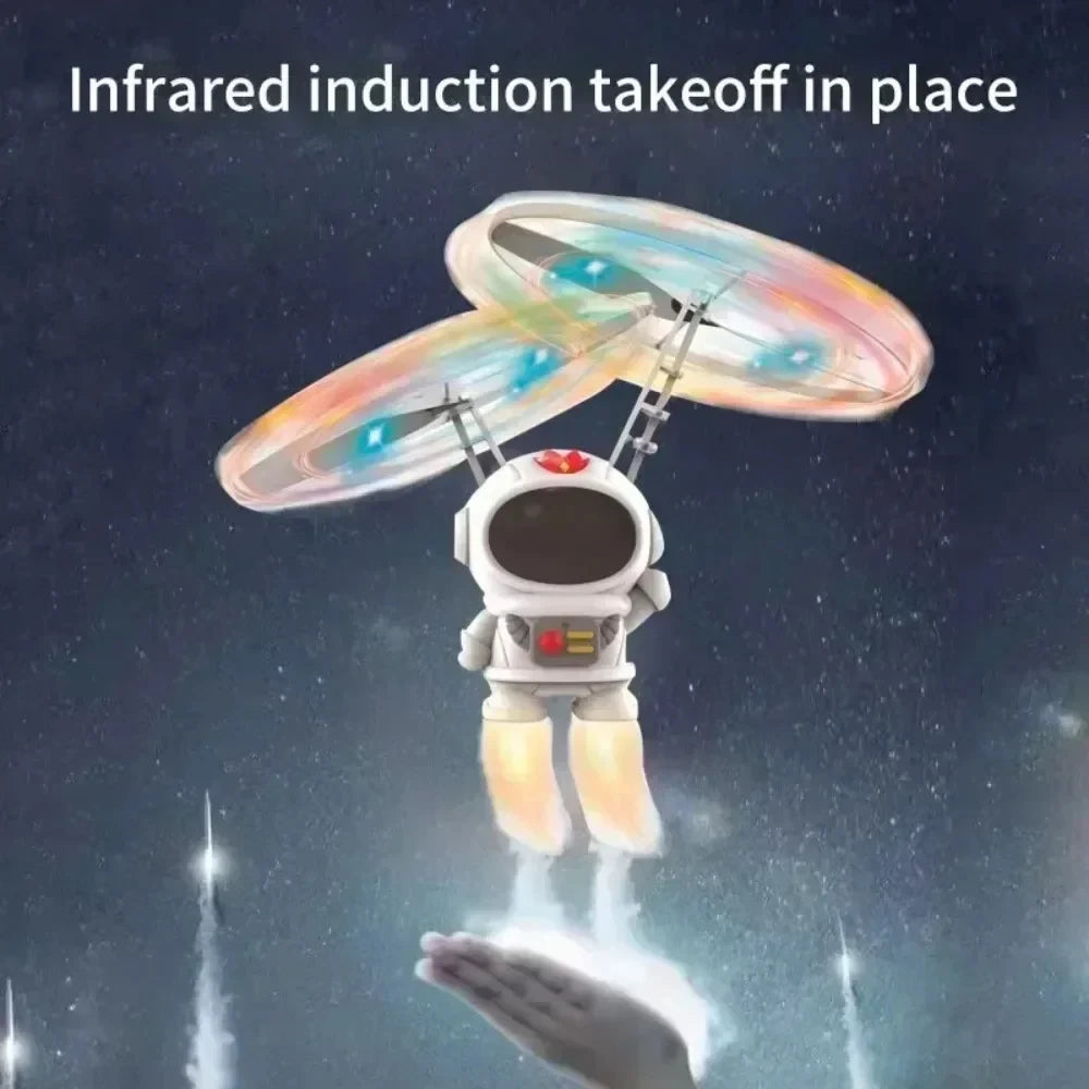 Creative Mini Astronaut Drone Cartoon Spaceman Flying Robot Toys with USB Charging Hand Control Helicopter Kids Gift