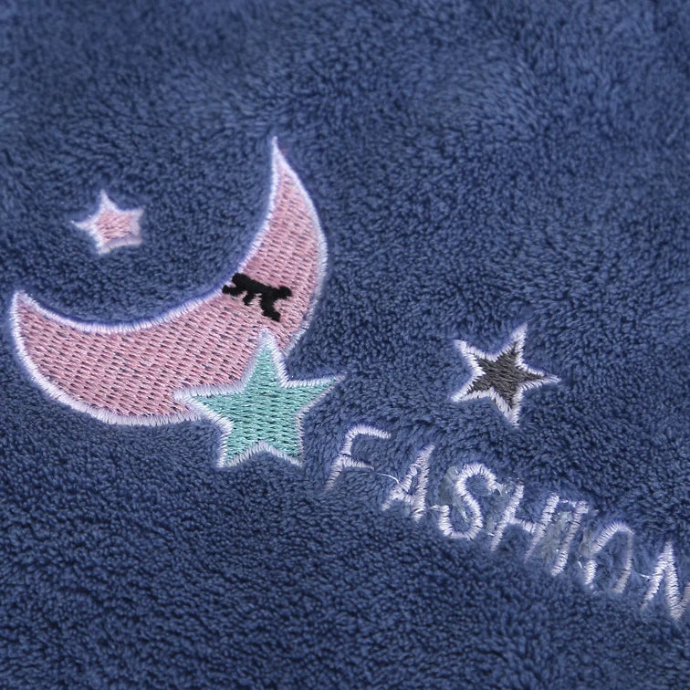 1Pc Embroidery Style Hair Drying Cap, Coral Fleece Thickened Hair Towel for Bathroom, Women's Absorbent Quick Drying Shower Cap,