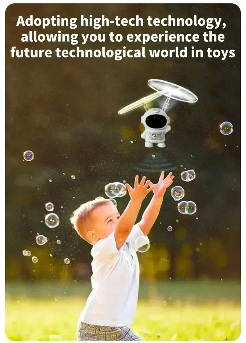 Creative Mini Astronaut Drone Cartoon Spaceman Flying Robot Toys with USB Charging Hand Control Helicopter Kids Gift