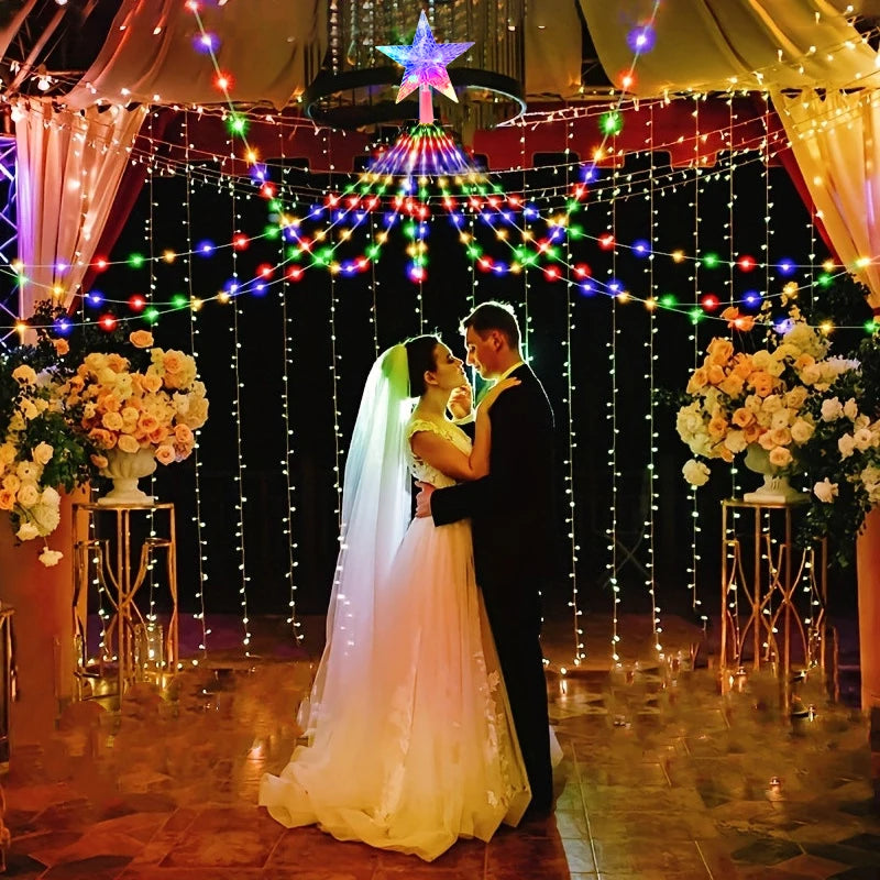 LED Outdoor Christmas Tree Decorations Lights USB 2/3M Waterproof Fairy String Lights 8 Modes Indoor Yard Wedding Party Lighting