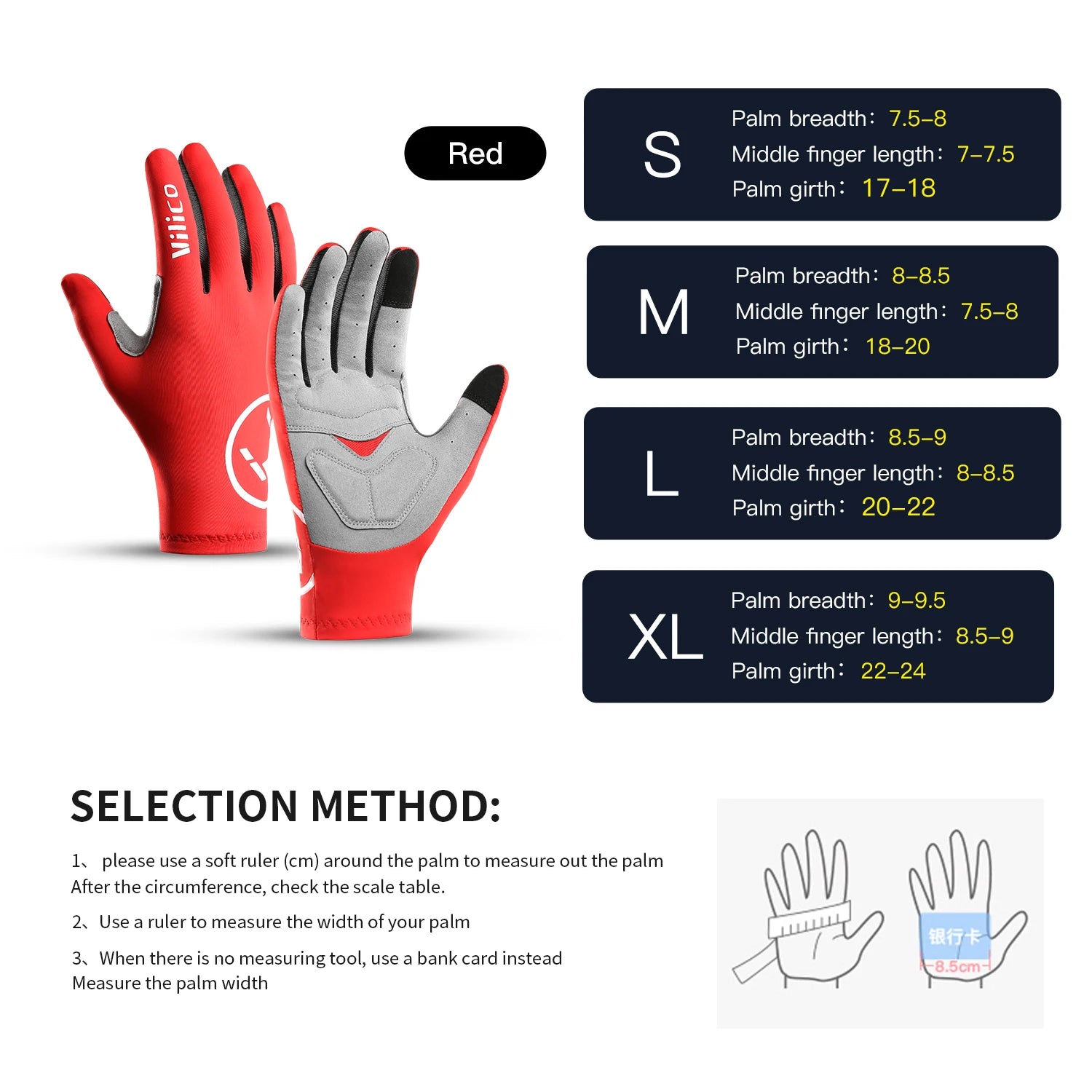 Vilico Professional Outdoor Cycling Gloves With Sensitive Touch Screen Shock Absorption Anti Slip Wear-resistant Riding Gloves