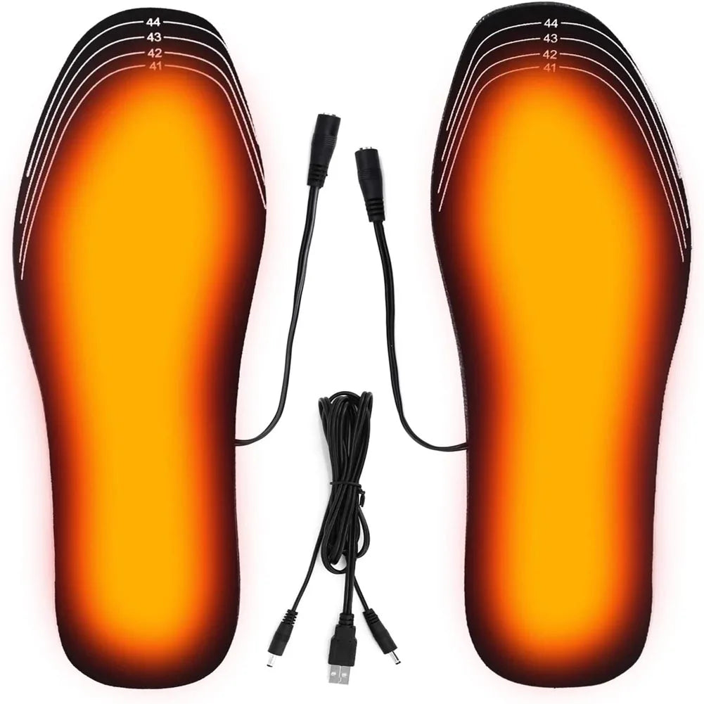 USB Heated Insoles Shoe Electric Foot Warming Pad Feet Warmer Sock Pad Mat Winter Outdoor Sports Heating Insole Winter Warm