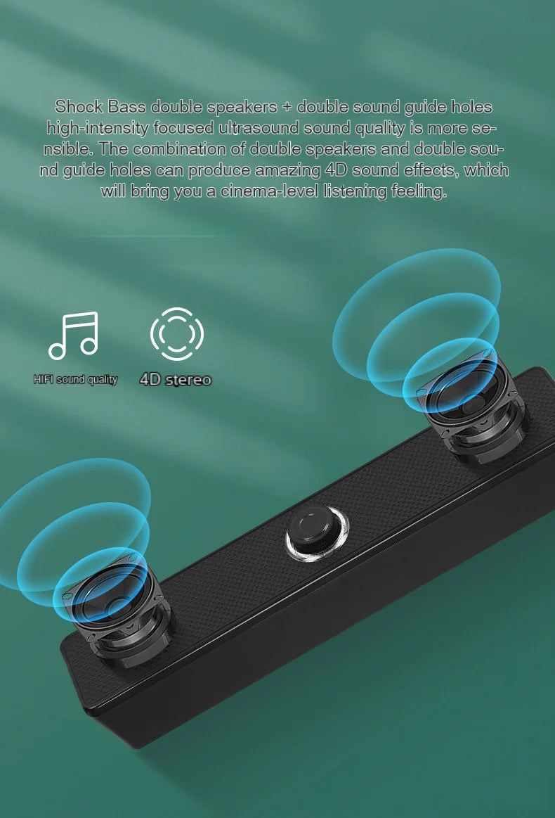 Computer Desktop High-quality Bluetooth Wired Dual-purpose High-volume Microphone Two-in-one Speaker