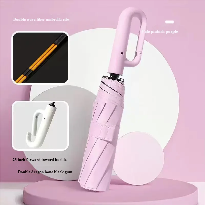 Ring Buckle Design 20 Rib Fully Automatic Umbrella for Men Folding Extra Large Strong Strong WOMEN'S Sunshade Double Umbrella