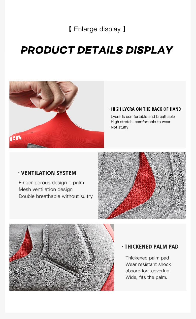 Vilico Professional Outdoor Cycling Gloves With Sensitive Touch Screen Shock Absorption Anti Slip Wear-resistant Riding Gloves