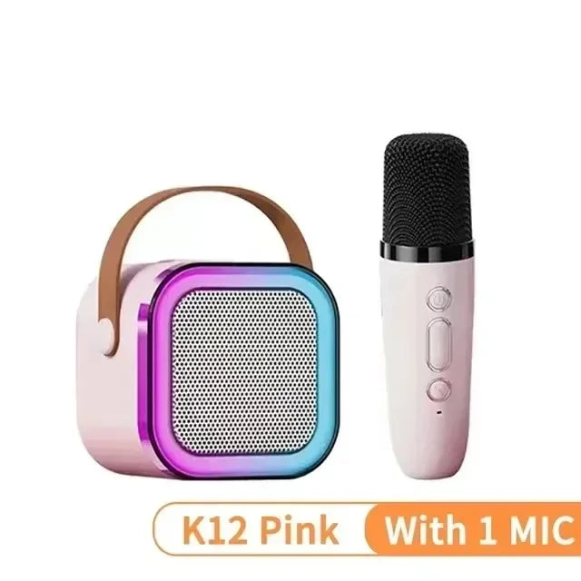 Enjoy the Party-Portable K12 Bluetooth Karaoke Machine with 5.3 PA Speaker System,Wireless Microphones for Home Entertainment