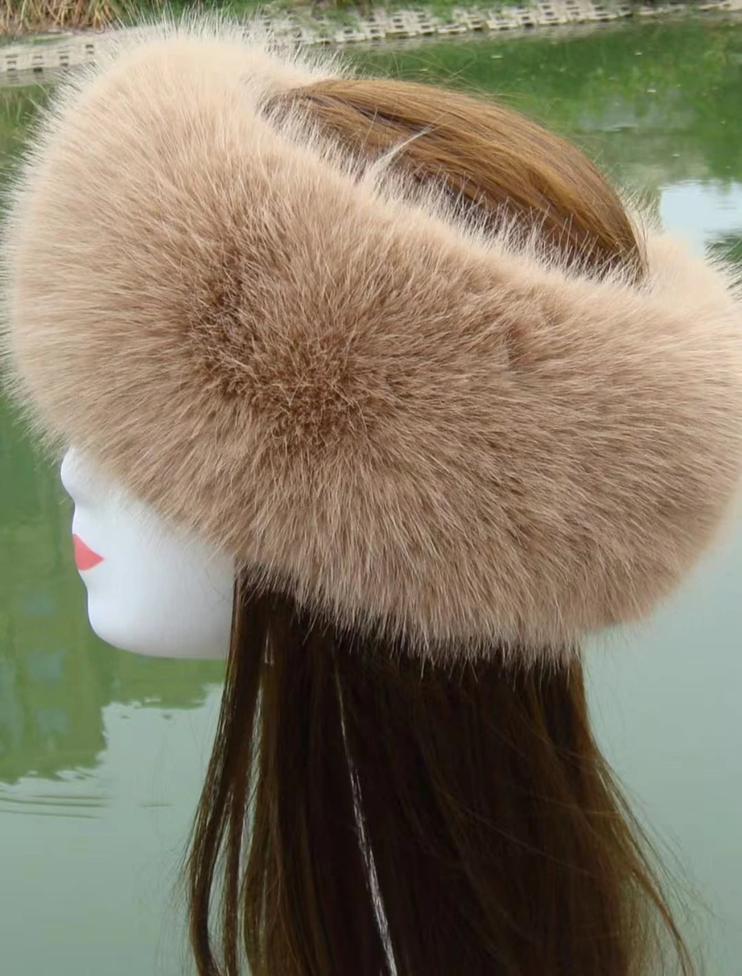 New Solid Color Plush Headband Winter Warm Faux Fur Hat Soft Elastic Beanies Coldproof Ear Warmer Adjustable Headbands For Women