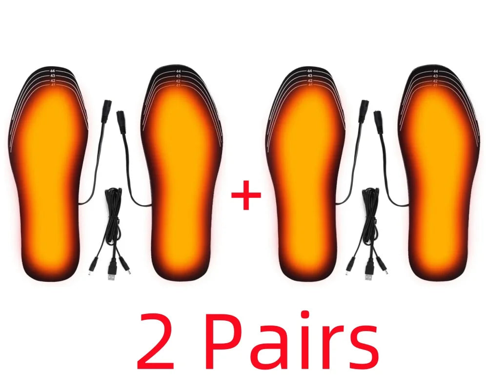 USB Heated Insoles Shoe Electric Foot Warming Pad Feet Warmer Sock Pad Mat Winter Outdoor Sports Heating Insole Winter Warm