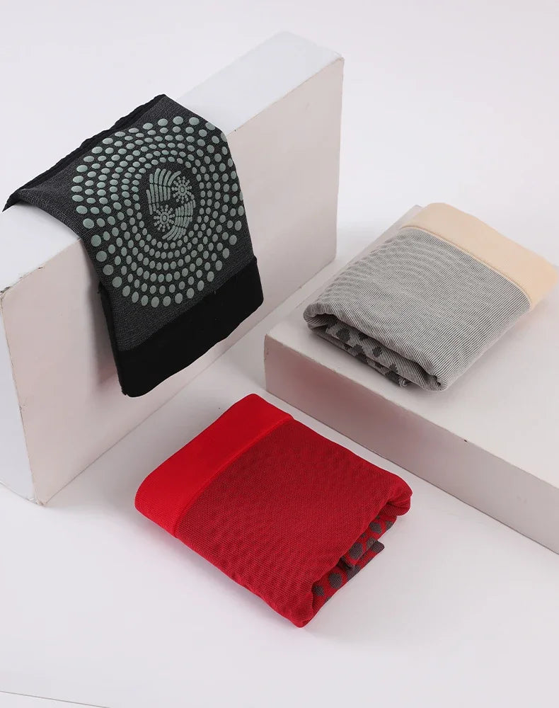 Flarixa Seamless Women's High Waist Abdomen Control Panties Magnetic Therapy Warm Uterus Underwear Body Shaping Briefs